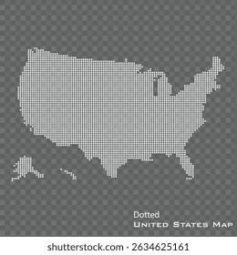 Dotted United States map. vector illustration	