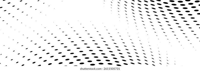 Dotted vector abstract background, light grey dots in perspective flow, dotty texture abstraction, big data technology image