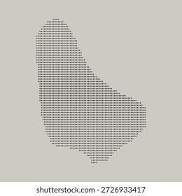 Mapa de Vector punteado de Barbados - Silueta minimalista estilizada de Country