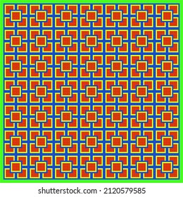 dotted vectors that form a neatly arranged box, into a unique vector unity. This vector pattern is suitable to be applied to clothes, ceramics, or wallpaper. With cool colors add a luxurious impressio