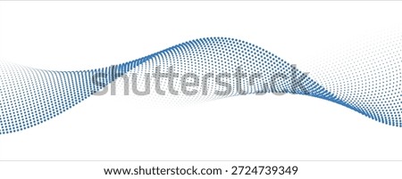 dotted wave line pattern light blue halftone undulate net