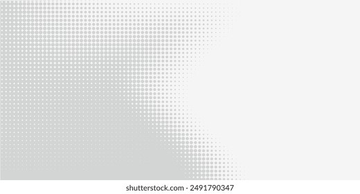 Dotted white gray pattern gradient light texture background. Abstract technology big data digital background.vector