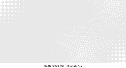 Dotted white on gray background with wave light technology design. Simple vector design