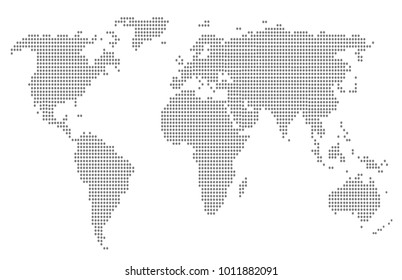 Dotted world map.