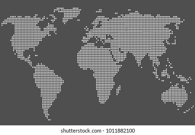 Dotted world map.