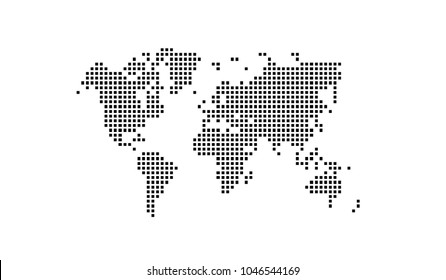 Dotted world map