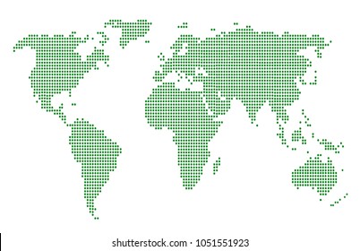 Dotted world map.