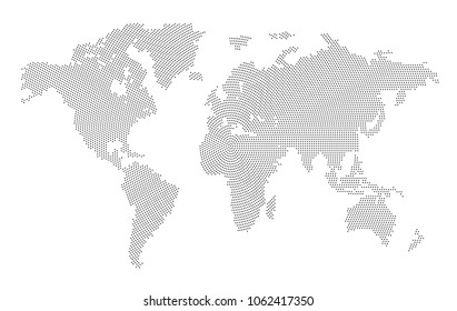 dotted world map