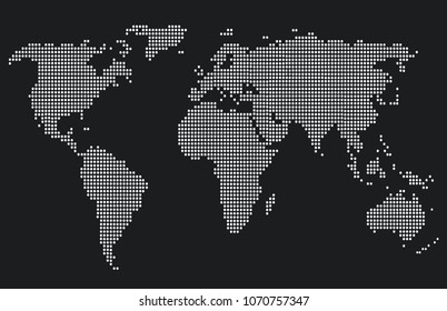 Dotted world map.