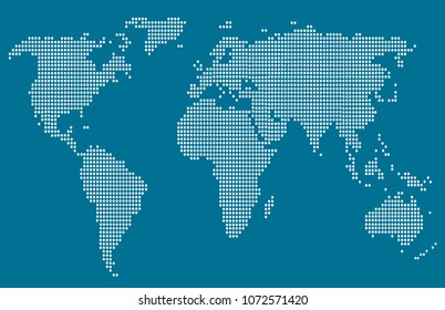 Dotted world map.