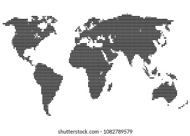 dotted world map