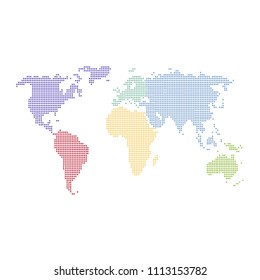 Dotted world map.