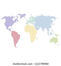 Dotted world map.
