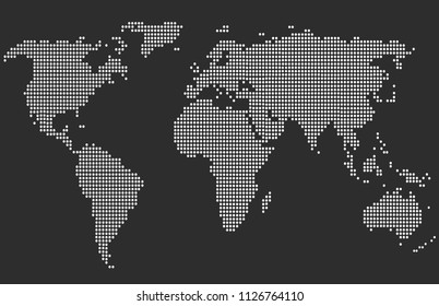 Dotted world map.