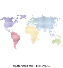 Dotted world map.