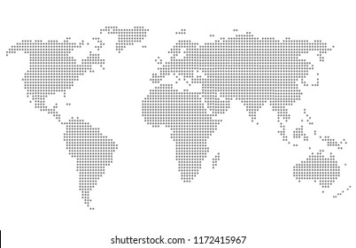 Dotted world map.