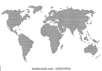 Dotted world map.