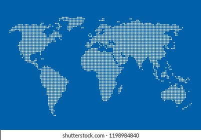 Dotted world map.