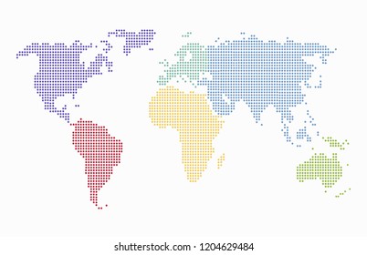 Dotted world map.