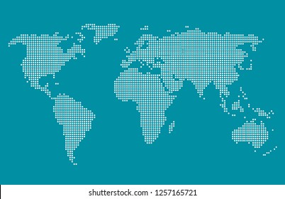 Dotted world map.