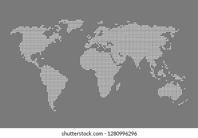 Dotted world map.