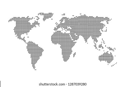 Dotted world map.