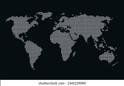 Dotted world map.