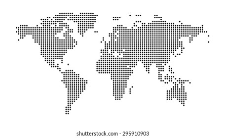 Dotted world map