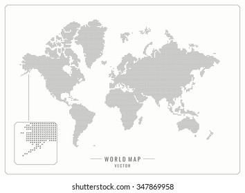 Dotted world map.