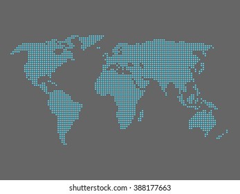 Dotted world map