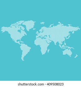 Dotted world map