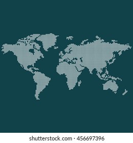 Dotted world map