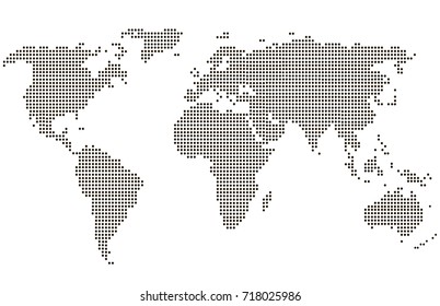 Dotted world map.