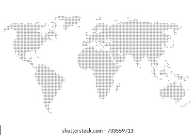 Dotted world map.
