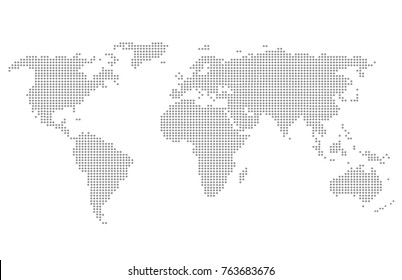 Dotted World Map.