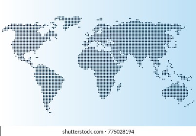 Dotted World Map.