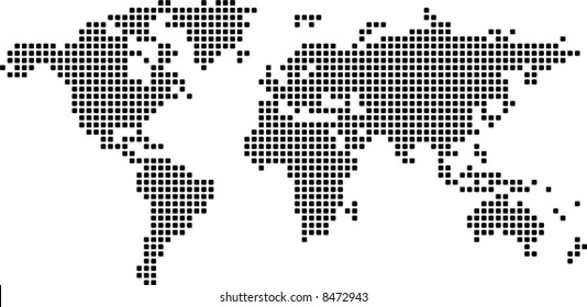 dotted world map