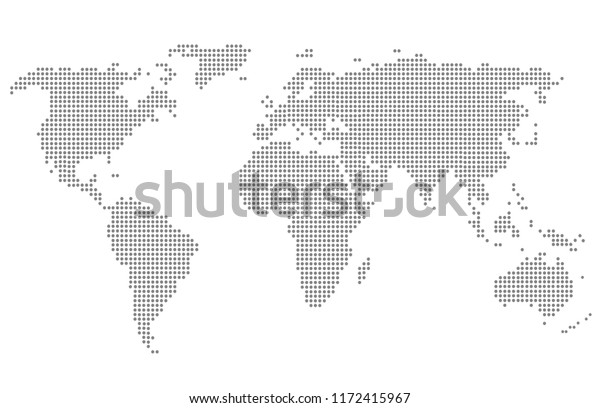 Dotted World Map Stock Vector Royalty Free 1172415967 3859