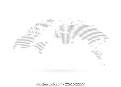 Dotted world map - Abstract black pixel colorful on white background. vector illustration eps 10.