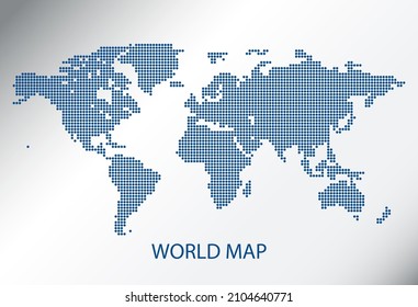 Dotted World Map Abstract Dotted Map. Vector illustration.