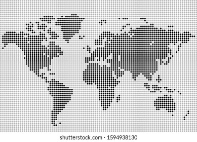 Dotted world map for any of your projects. Vector illustration.