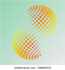 Dotted World Map Background. Earth Globe. Globalization Concept. Vector.