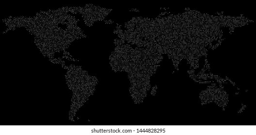 Dotted world map for big data infographics visualization