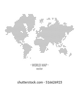 Dotted world map. Drawing all the continents vector illustration.