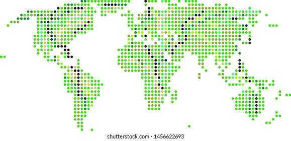 Dotted world map ecology concept vector graphic texture