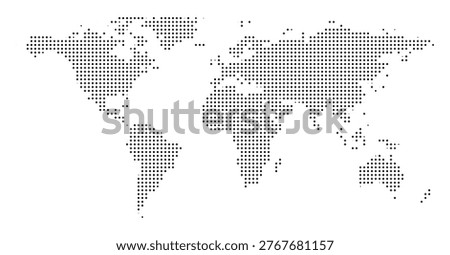 Dotted world map global earth continents geography
