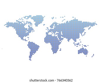 Dotted world map vector eps10