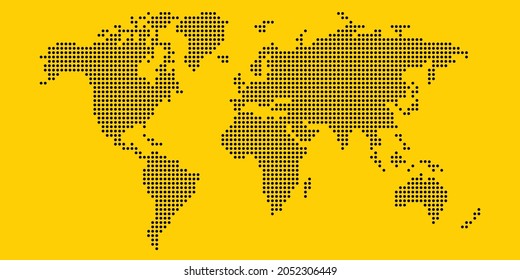 Dotted world map. Vector illustration.