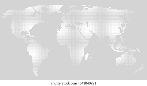 Dotted world map. Vector illustration