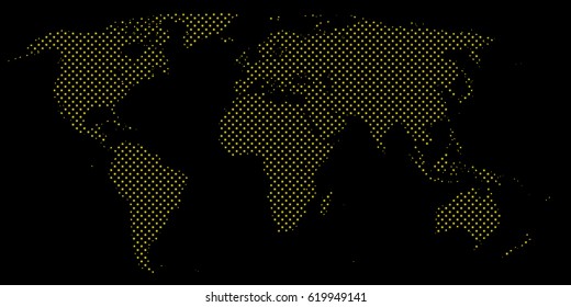 Dotted world map. Vector illustration